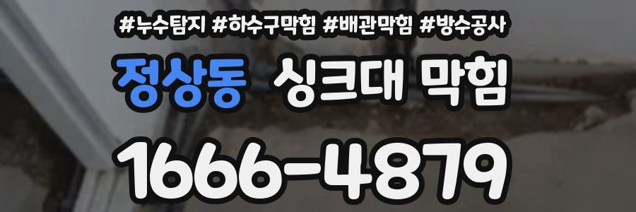 정상동 싱크대 막힘