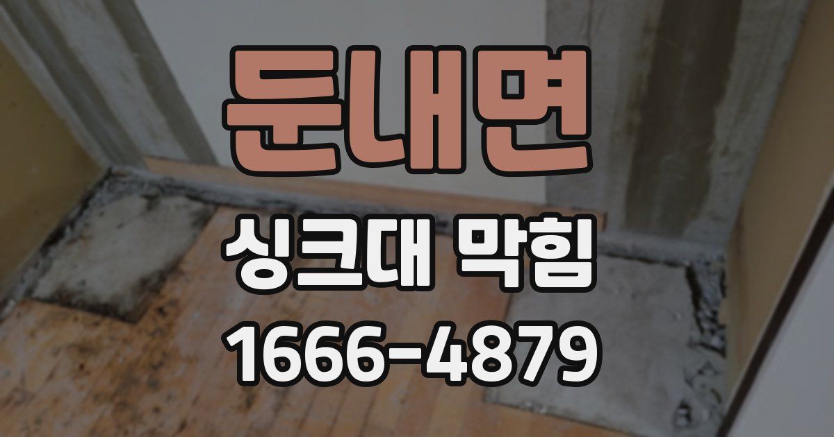 둔내면 싱크대 막힘