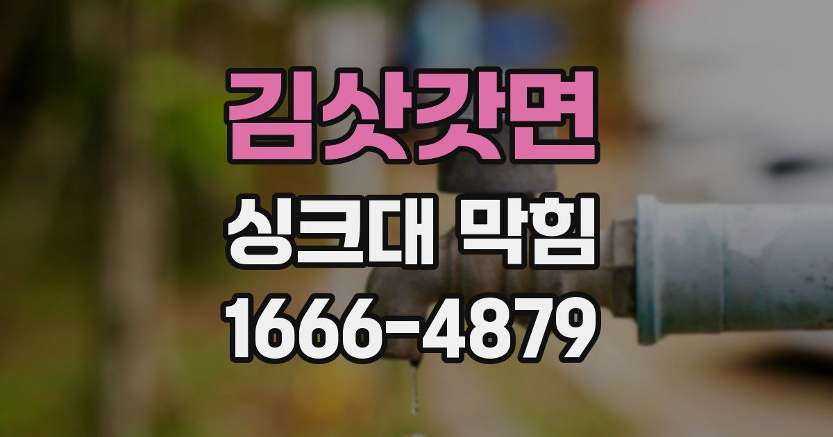 김삿갓면 싱크대 막힘