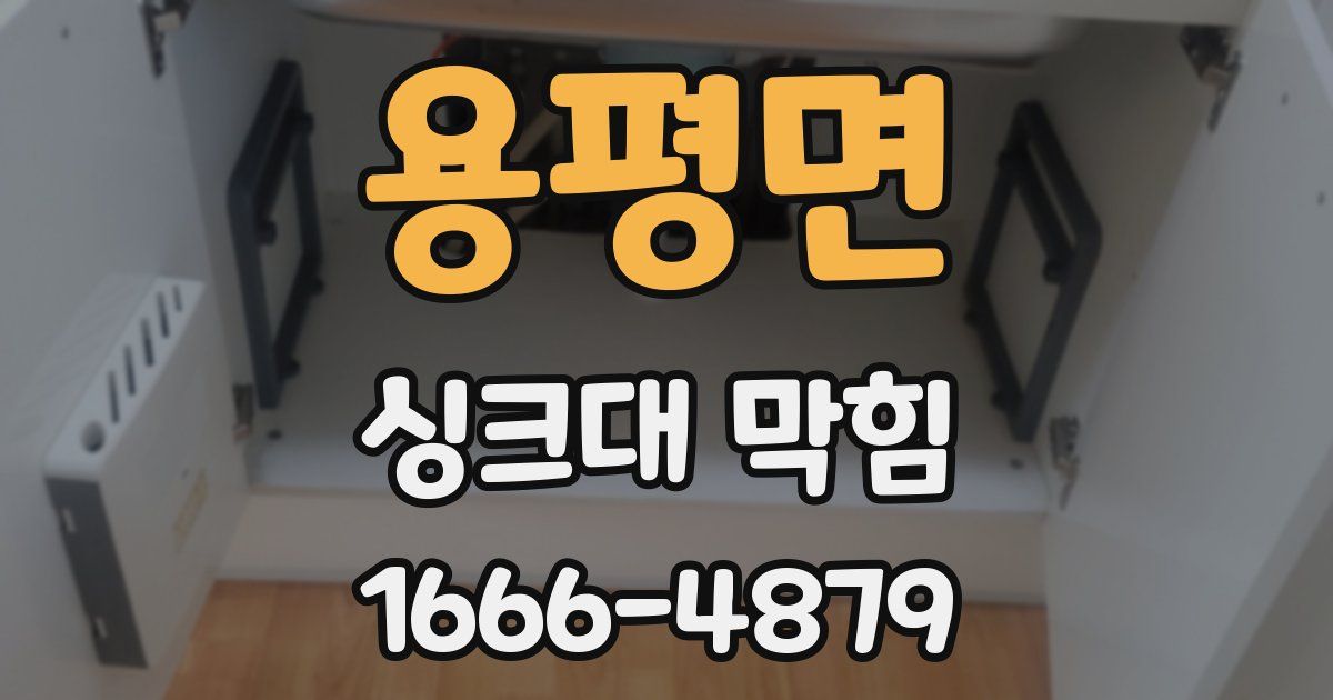 용평면 싱크대 막힘