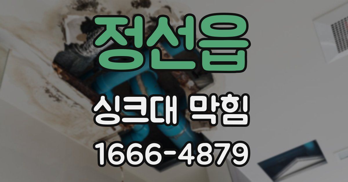 정선읍 싱크대 막힘