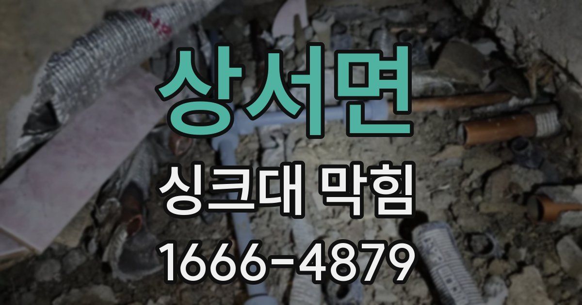 상서면 싱크대 막힘