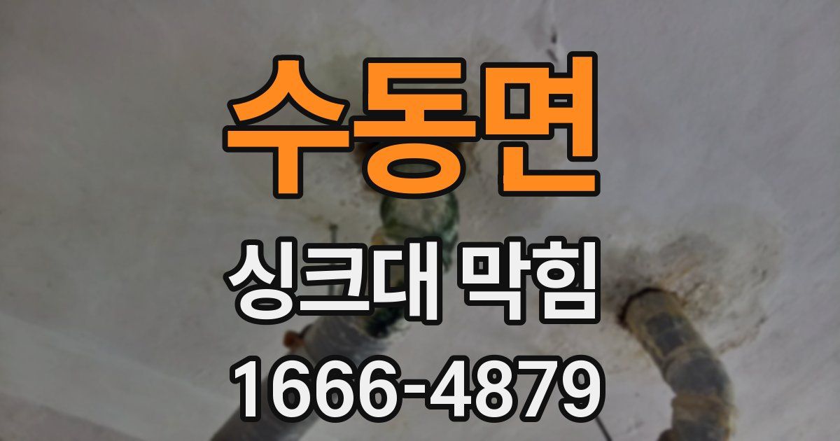 수동면 싱크대 막힘