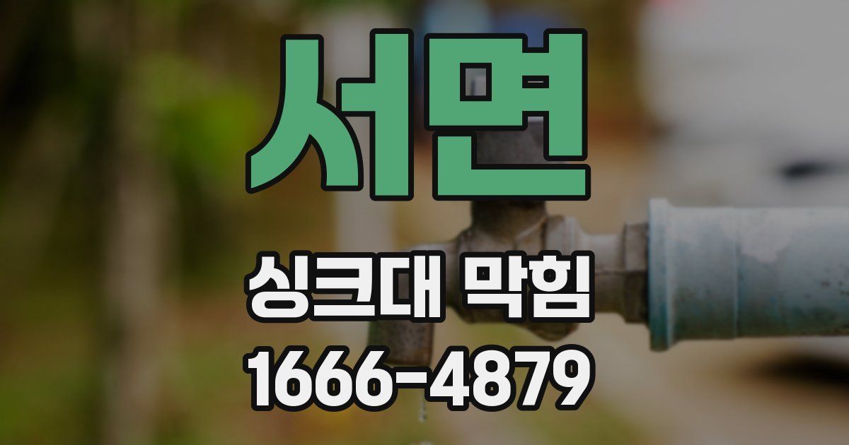 서면 싱크대 막힘