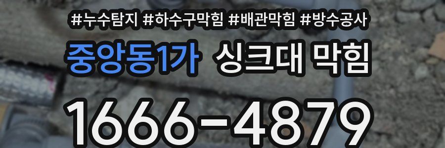 중앙동1가 싱크대 막힘