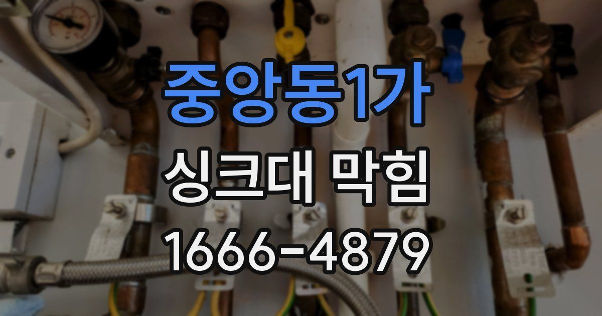 중앙동1가 싱크대 막힘