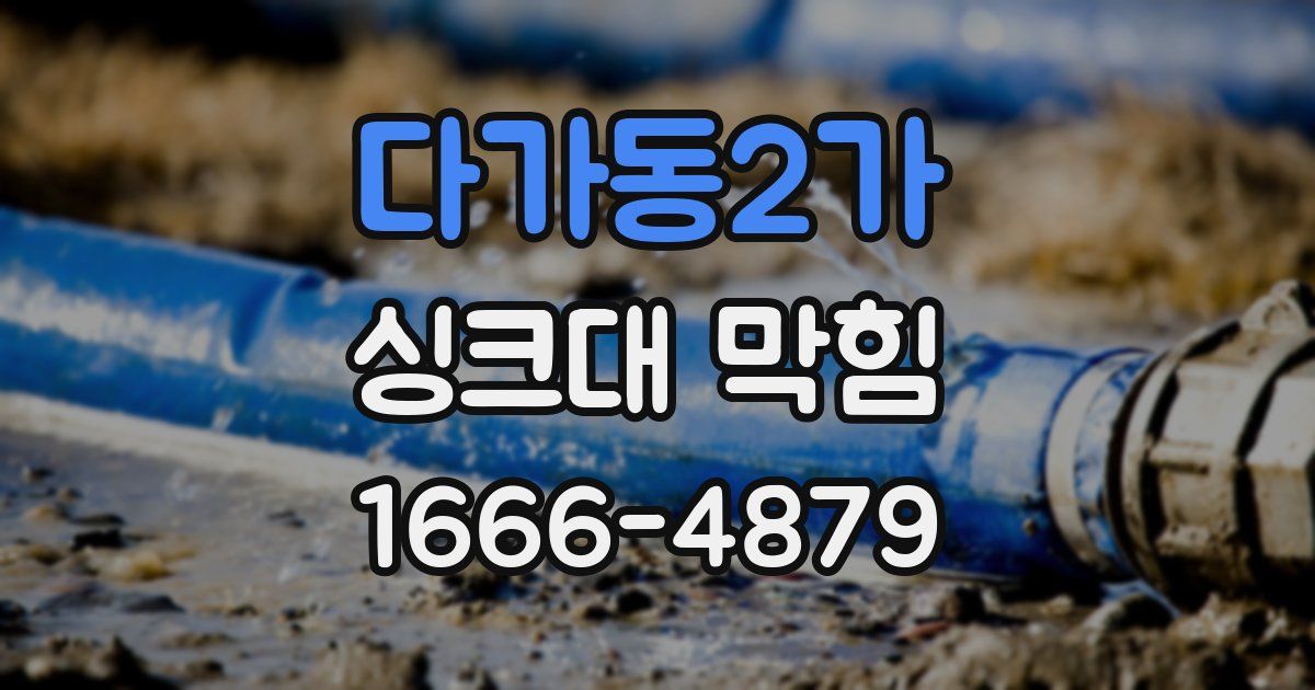 다가동2가 싱크대 막힘