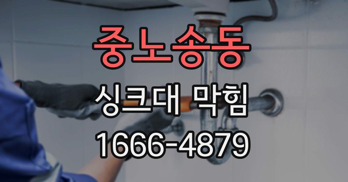 중노송동 싱크대 막힘