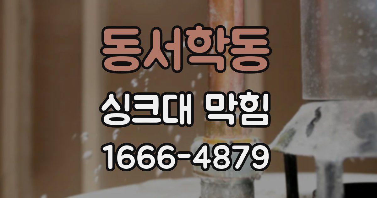 동서학동 싱크대 막힘