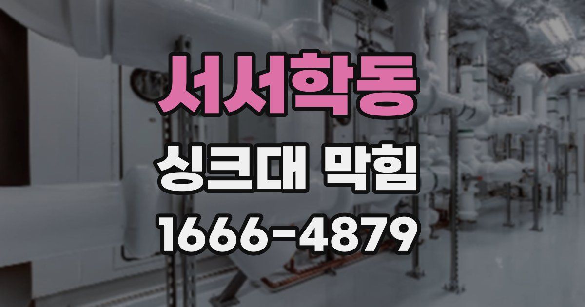 서서학동 싱크대 막힘