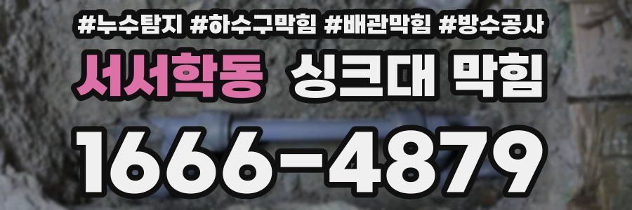 서서학동 싱크대 막힘