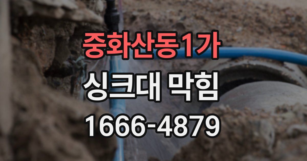 중화산동1가 싱크대 막힘
