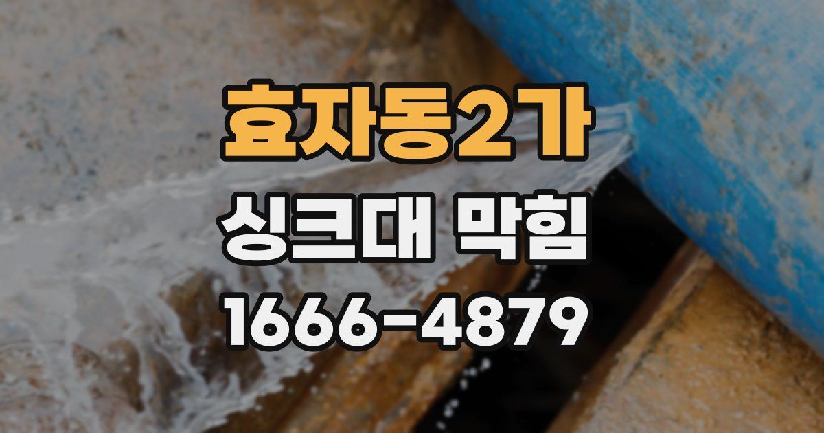 효자동2가 싱크대 막힘