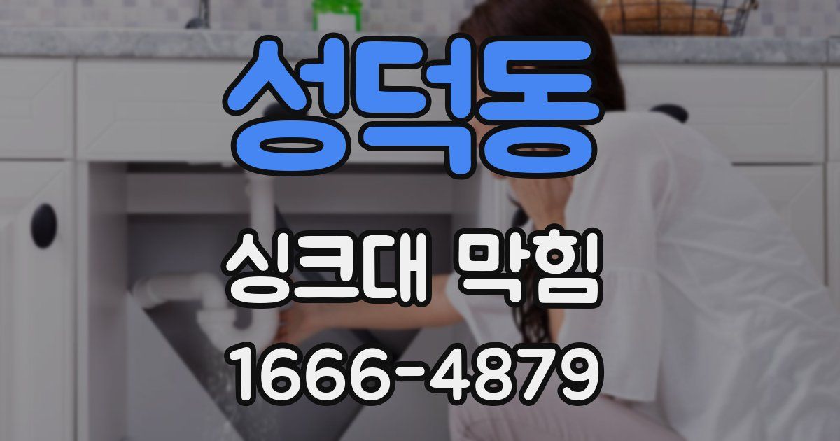 성덕동 싱크대 막힘