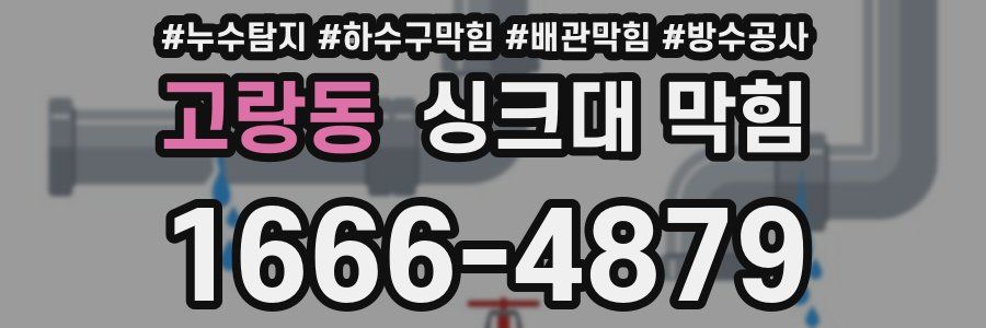 고랑동 싱크대 막힘