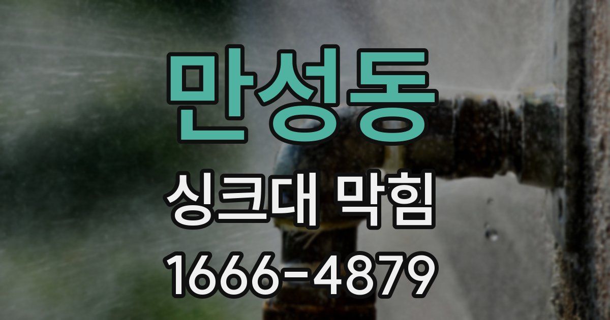 만성동 싱크대 막힘