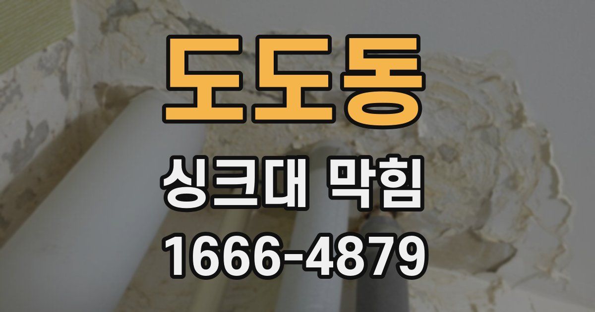 도도동 싱크대 막힘