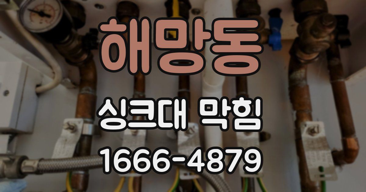 해망동 싱크대 막힘