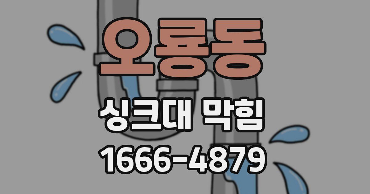 오룡동 싱크대 막힘