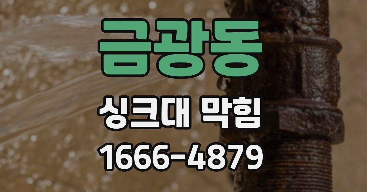 금광동 싱크대 막힘
