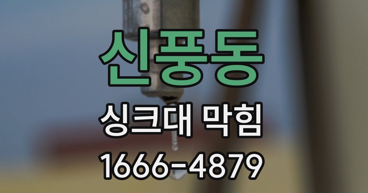 신풍동 싱크대 막힘