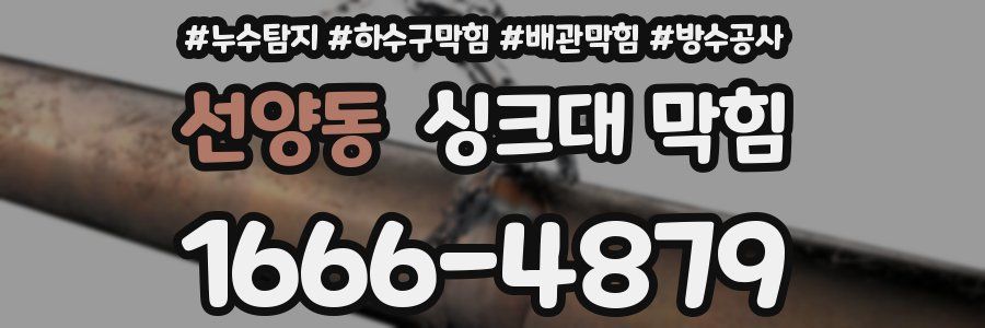 선양동 싱크대 막힘