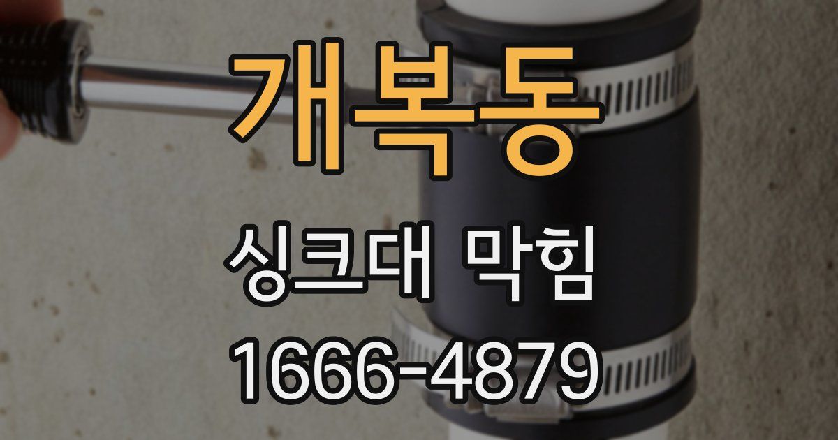 개복동 싱크대 막힘