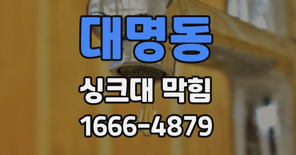 대명동 싱크대 막힘