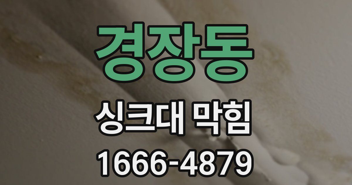 경장동 싱크대 막힘