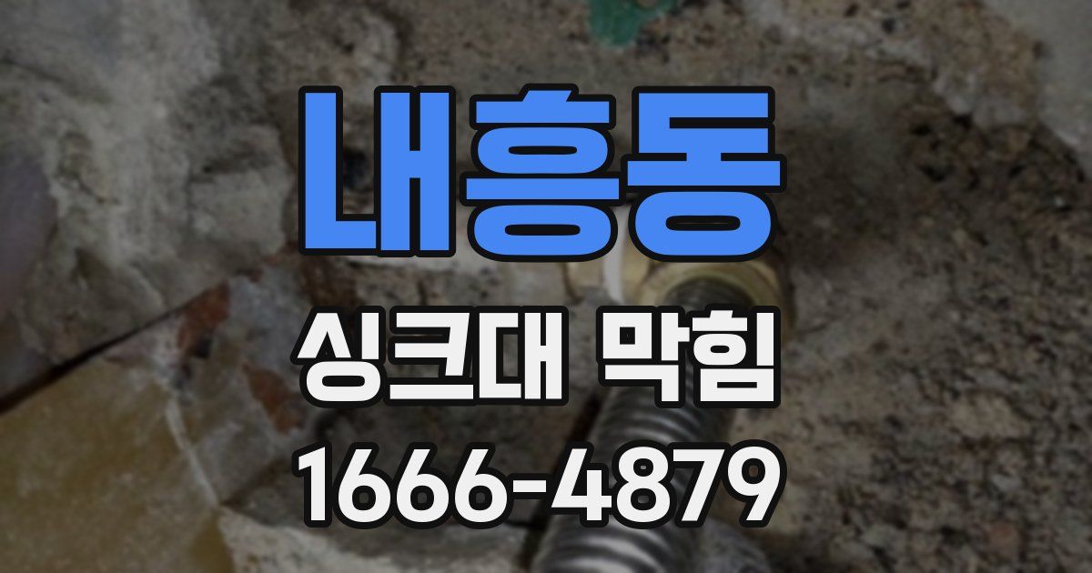 내흥동 싱크대 막힘