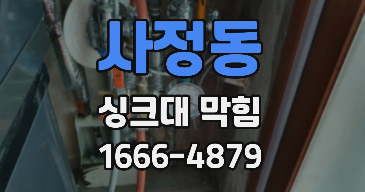 사정동 싱크대 막힘