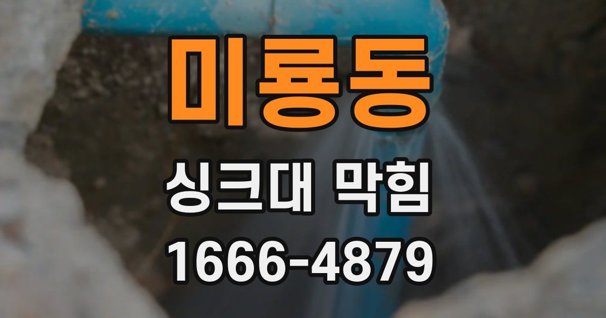 미룡동 싱크대 막힘