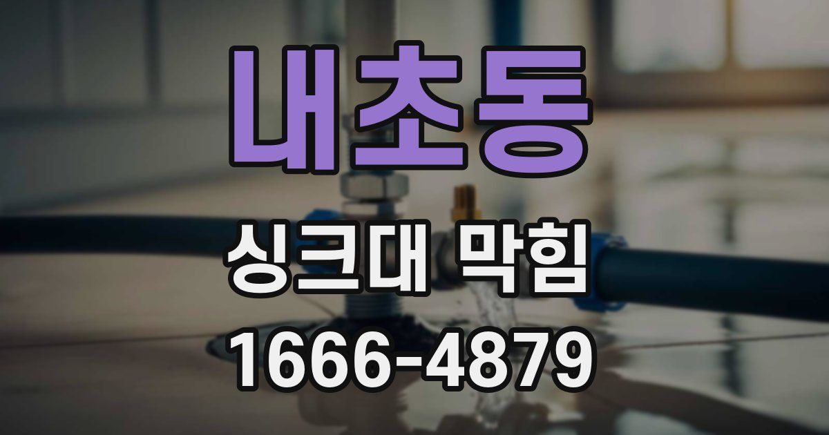 내초동 싱크대 막힘