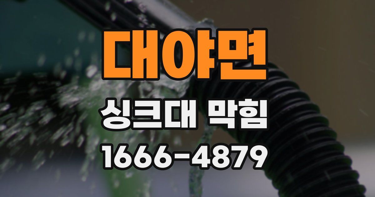대야면 싱크대 막힘