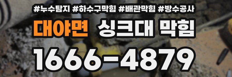 대야면 싱크대 막힘