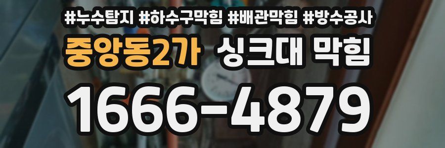 중앙동2가 싱크대 막힘