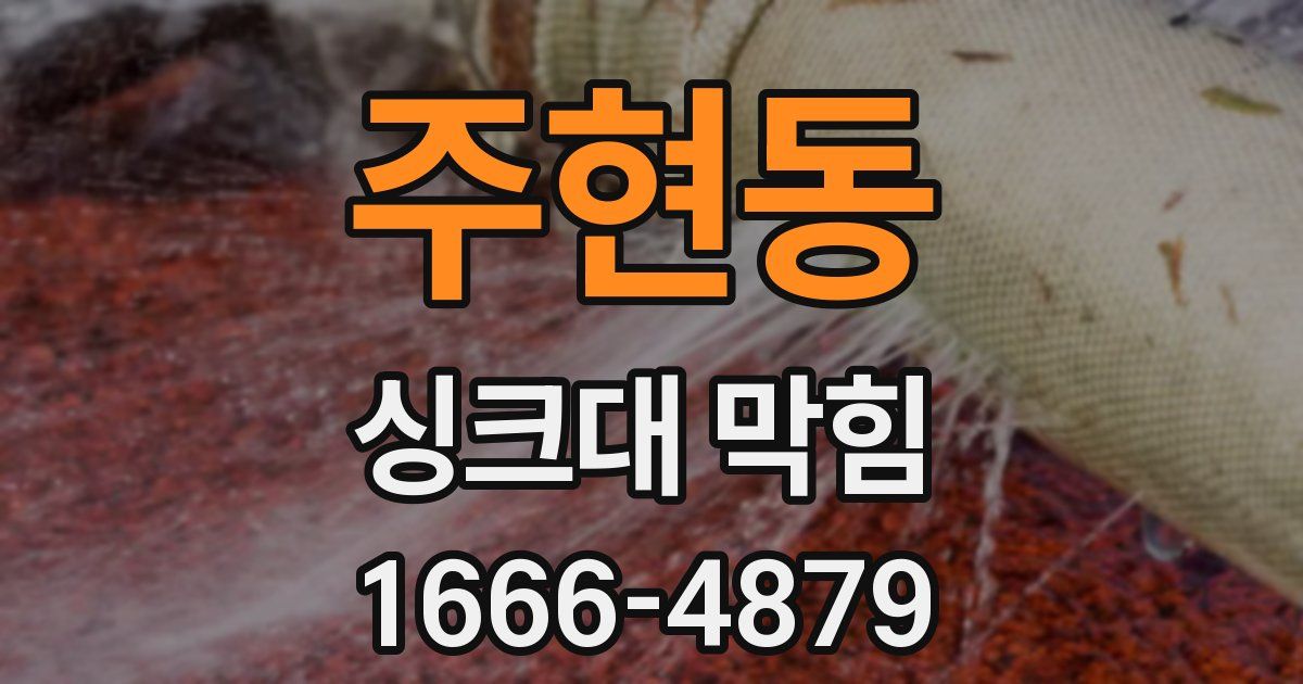 주현동 싱크대 막힘