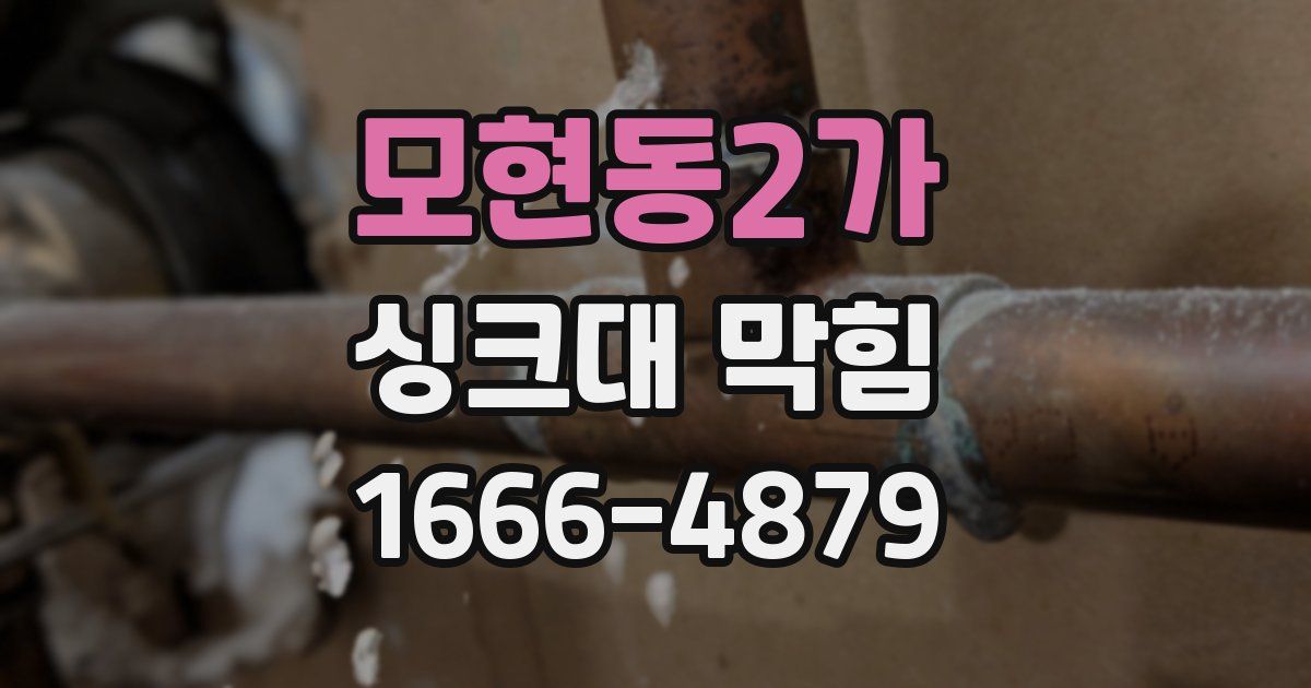 모현동2가 싱크대 막힘