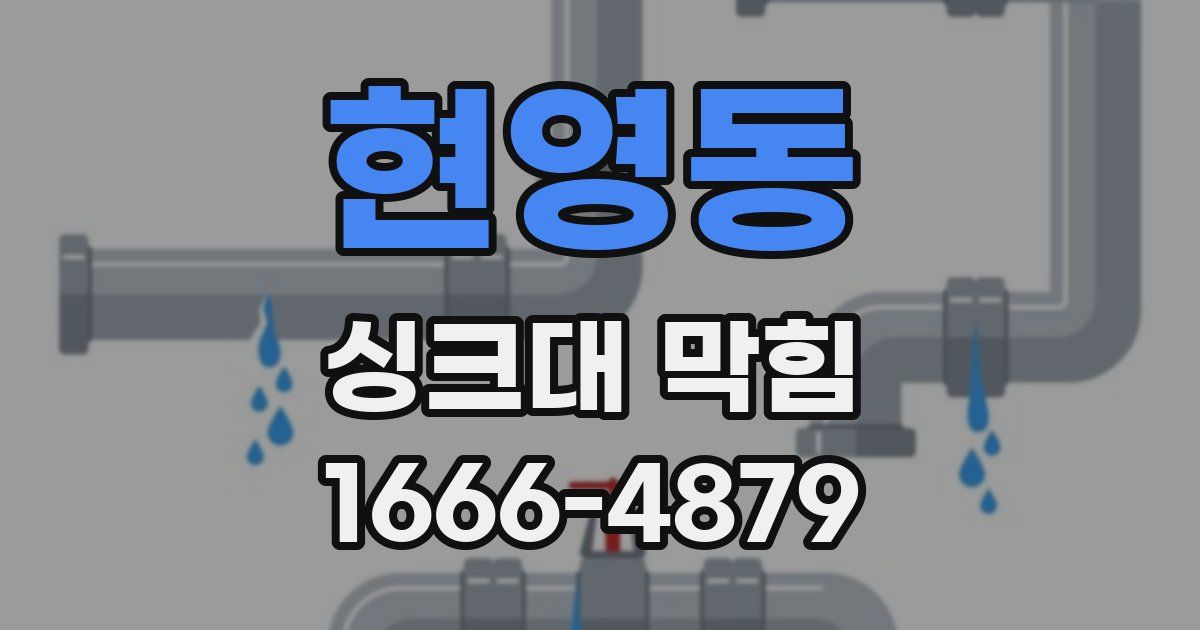 현영동 싱크대 막힘