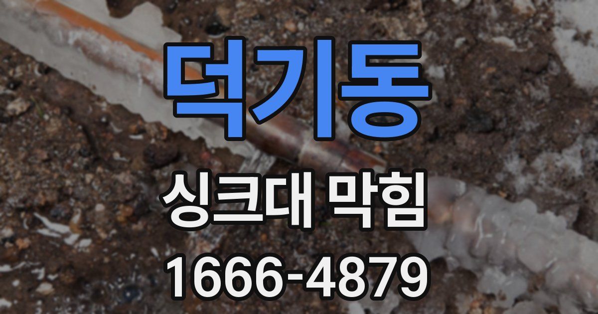덕기동 싱크대 막힘