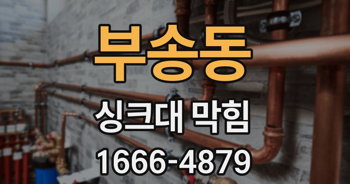 부송동 싱크대 막힘