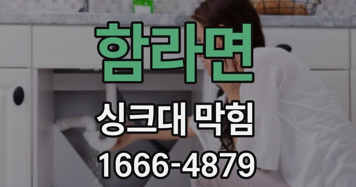 함라면 싱크대 막힘