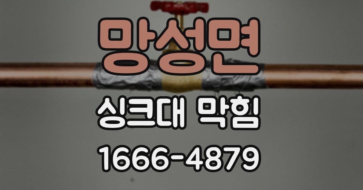 망성면 싱크대 막힘