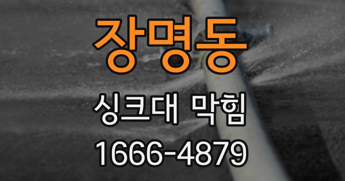 장명동 싱크대 막힘