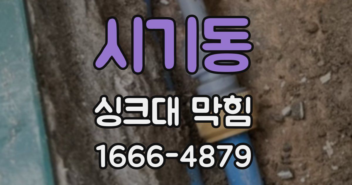 시기동 싱크대 막힘