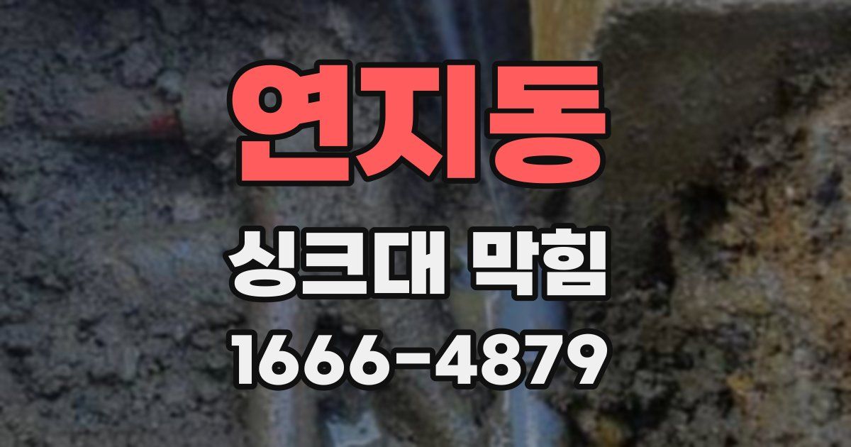 연지동 싱크대 막힘