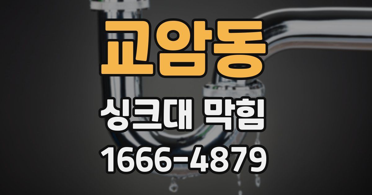 교암동 싱크대 막힘