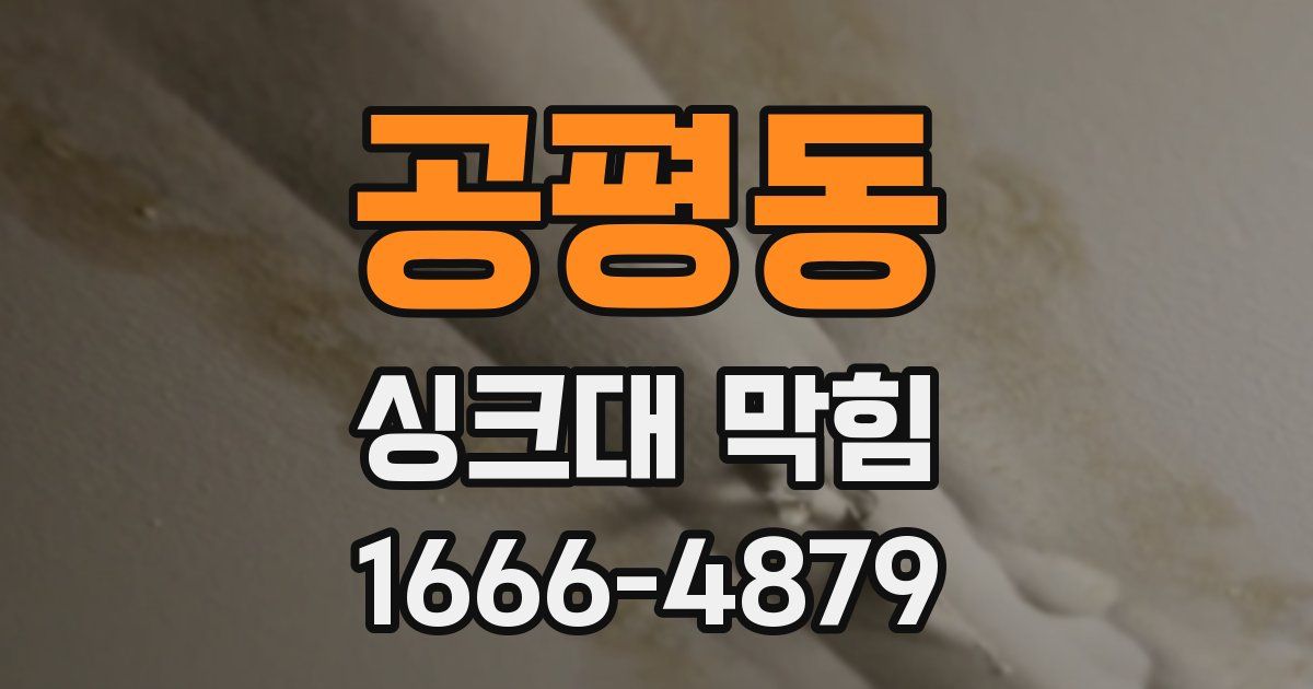 공평동 싱크대 막힘
