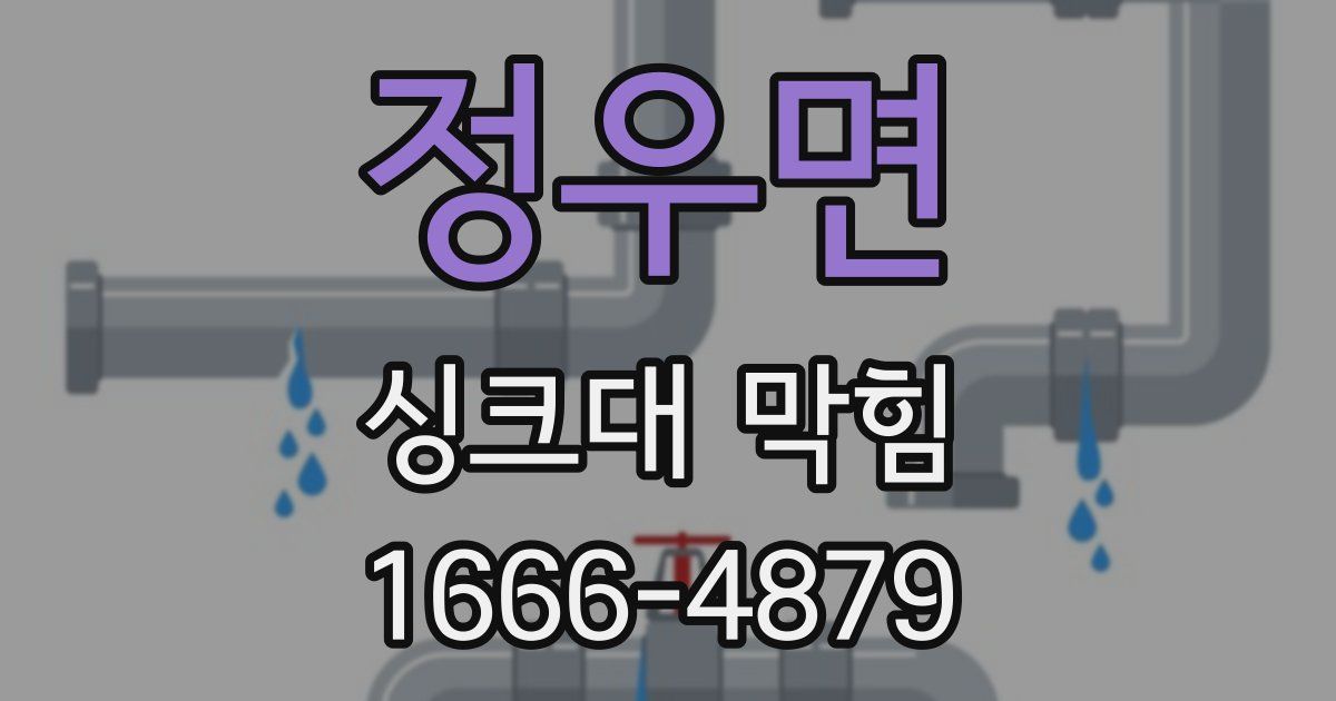 정우면 싱크대 막힘