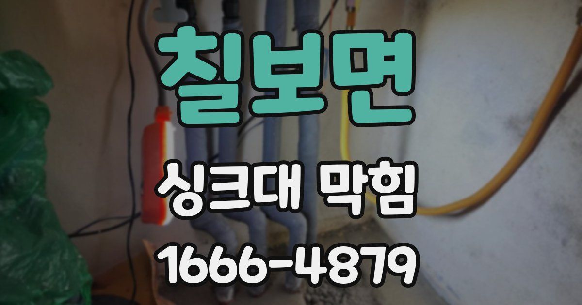 칠보면 싱크대 막힘